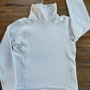 Waffle-Knit Funnel-Neck Long Sleeve Shirt - Sz 6